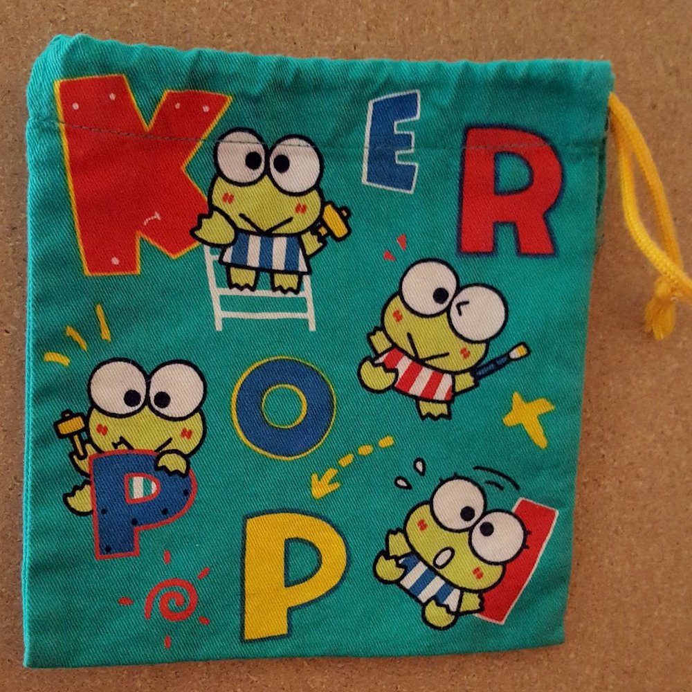Vintage Sanrio Keroppi Small Drawstring Bag